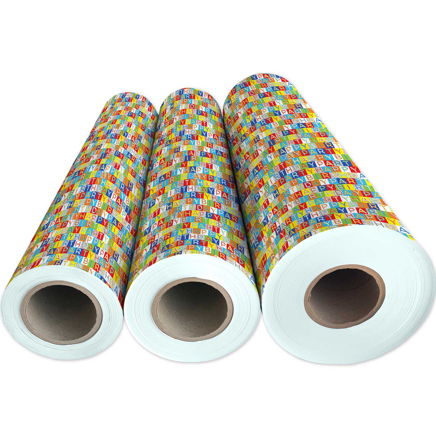 Holographic Birthday Gift Wrap Full Ream 833 ft x 30 in